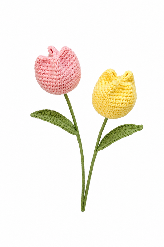 Chubby Tulip Crochet Flower Stem CF-021