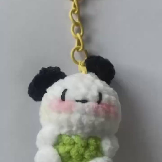 Cute Gummy Style Pochacco Keychain, Crochet Plush Animal Charm, Handmade Bag Accessory, Kawaii Dog Keyring Gift