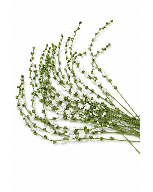 Snow Willow Crochet Flower Stem